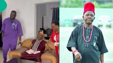 Untouchable Comedy's friend treats Chiwetalu Agu's leg, gives actor bundles of cash in video