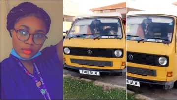 Naija UK-based woman expresses surprise as she sees Lagos danfo in England (video)