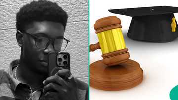 Man's emotional reaction trends as his younger sister who's studying law bags first class