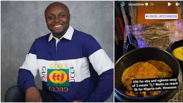 Isreal DWM quickly converts pounds to naira as he buys 'Eba & Ogbono' for N25k in the UK, video trends
