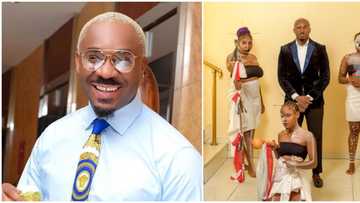 Pretty Mike steals shine at event as he storms venue with ladies from the 'occult' world, they look scary