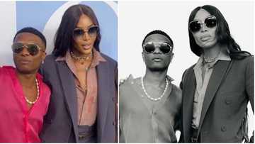 “Naomi Campbell always dey beside Wizkid”: Fans wonder about their relationship as new photo of them trends