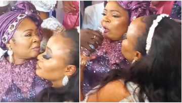 Queen Salawa Abeni passes out as anonymous fan gives her 2019 Nissan Rouge car at Lagos event