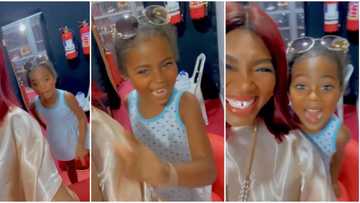Fun mi the phone: Actress Ufuoma McDermott’s daughter tries to speak Yoruba in funny video