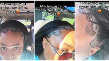 Internet users react to viral video of badly done frontal lace wig: "Tell me you didn't pay for this"