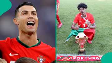 "Waiting to see Messi Jr.": Fans react as Cristiano Ronaldo Jr. wins 1st trophy with Portugal, video
