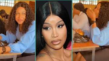"So much resemblance": Video shows lady who looks like Cardi B getting teased by coursemate