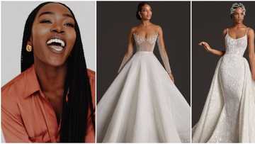 UK-based Nigerian designer wows internet users with beautifully made wedding dresses