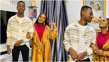 Fans celebrate Lateef Adedimeji and Mo Bimpe's one month anniversary as actor shares photos with wife