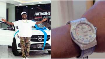 Comedian Nasty Blaq splashes N15 million on diamond wristwatch a week after acquiring Mercedes Benz