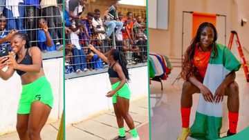 "The girl is full package": Super Falcons' Michelle Alozie takes selfies with fans' phones in video