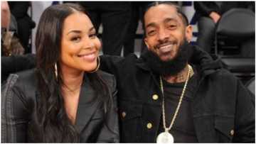 Heartbreaking moment Nipsey Hussle's partner of 5 years Lauren London arrived hospital (video)