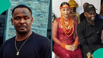 Zubby Michael's outfit to Jowizaza's star-studded party ignites reactions: "E no get style?"
