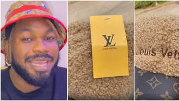 How much you buy am? Fans ask as Slimcase reveals fake Louis Vuitton cap he bought from online vendor