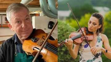 Talented man creates violins using only berries and pears, says someone challenged him to do it