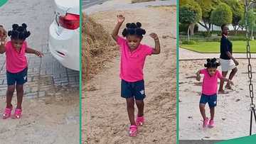 Video shows little girl who gets scared to walk on sand, people react to viral clip