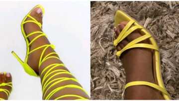 Hilarious reactions as lady receives shoes different from what she ordered online