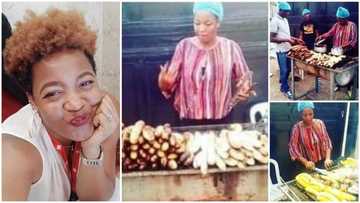 Dignity in labour - Nigerians react to photos of BBNaija's Lucy selling plantain
