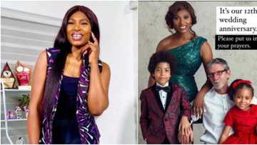 Smile more than you cry in marriage: Ufuoma McDermott flaunts cute family, celebrates 12th wedding anniversary