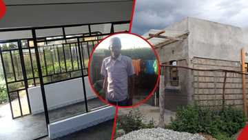 Man who bought cement, building materials bit by bit builds 3 bedroom flat with hidden roof