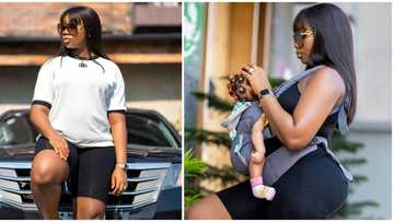 Yuppy mummy! - Fans hail BBNaija's Bambam as she steps out looking hot with daughter Zendaya