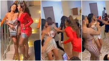 BBNaija's Mercy covers the floor with money as she rains bundles of cash at friend's birthday bash