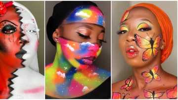 Beauty in colours: 10 mind-blowing face artworks by talented Ghanaian makeup artist