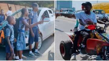 Davido leaves primary school students on roadside star-struck as they catch rare face-to-face glimpse of him