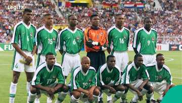 Super Eagles legend comes face-to-face with Manchester City player named in his honour