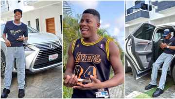 “Another small baby for the road”: Photos as skit maker Classy Jester as he buys new Lexus SUV, fans celebrate