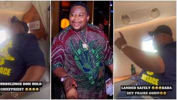 Cubana Chiefpriest praises God as he lands safely after experiencing plane turbulence: “It will humble you”