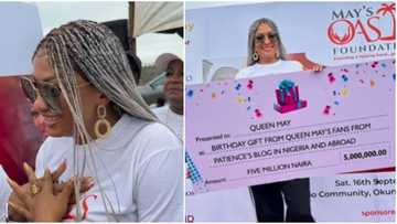 Yul Edochie's 1st wife, May, dances for joy as fans gift her N5m for her birthday: "You deserve it"