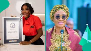 First Lady of Nigeria reacts as Hilda Baci breaks another world record, sends message