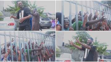 Screaming crowd welcomes evicted BBN housemate Yousef, he entertains them with signature dance steps