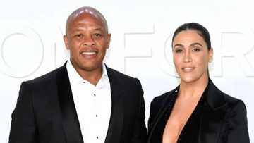 Dr Dre angry as ex-wife Nicole Young serves him court papers at grandmother's funeral