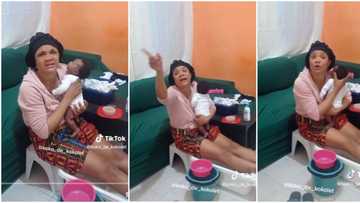 "What kind of a wife are you?" Nigerian man scolds his wife in video for not cooking for his elder brother