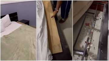 Young man reveals what he saw under the bed of N10k hotel room in video, Nigerians react