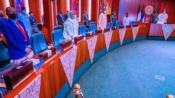 Hotunan taron NSC ta Buhari ya yi da ministoci da shugabannin tsaro a Aso Rock