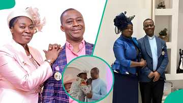 Romantic Moment Between Daniel Olukoya and His Wife at Her Birthday Celebration Elicits Reactions