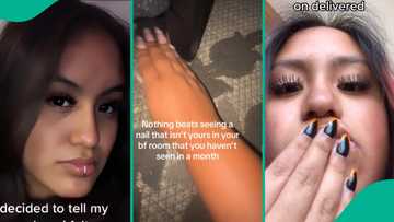 Lady who visited boyfriend after one month finds artificial item in his room, shares video