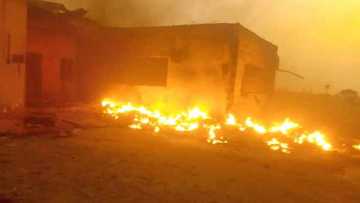 Breaking: Suspected hoodlums set INEC office ablaze in Imo state