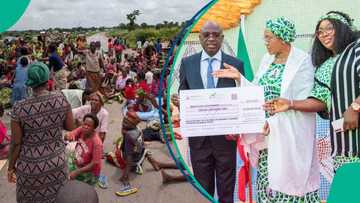 Kyautar N1bn: Ƴan gudun hijira sun ɓarke da zanga zanga bayan ziyarar matar Tinubu