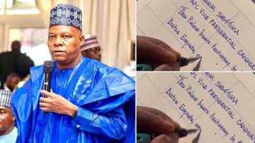 Assha: Kyawun rubutun Kashim Shettima ya girgiza jama'a a Twitter, ana ta cece-kuce