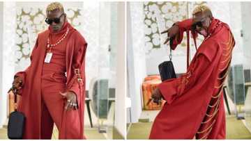 BBNaija fashion: Hermes steps out in dramatic Toyin Lawani design