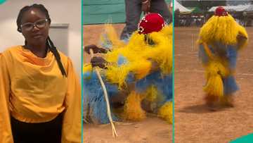 Lady laments as her man wears masquerade costume instead of royal attire at NYSC cultural festival