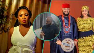 Yul Edochie and Judy seen scratching, Radiogad accuses them of wanting to infect May: “Wahala”