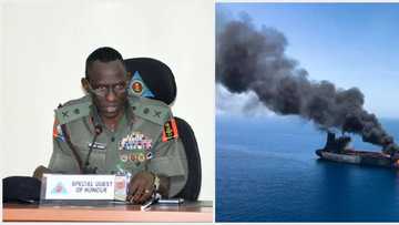 'No need for investigation': Nigerian Military explains why vessel caught with illegal crude was set ablaze