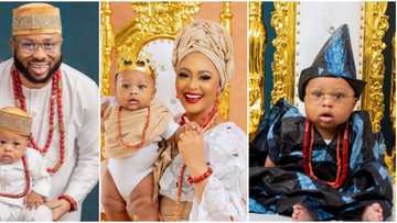 Tonto Dikeh's ex-husband Olakunle Churchill finally unveil son's face as family grace magazine cover