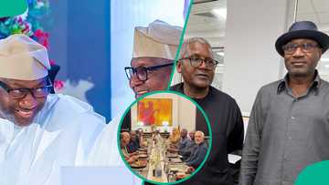 Femi Otedola breaks fast with Aliko Dangote and family in Abu Dhabi, elicits reactions