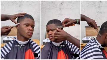 "So talented": Internet users react as barber cuts hair with knives in trending video